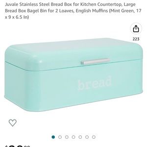 Juvale Stainless Steel Bread Box for Kitchen Countertop